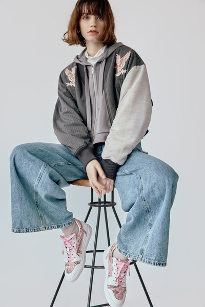 MA1 style blouson with eagle embroidery