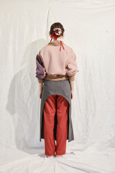 Wrap long pants (striped)