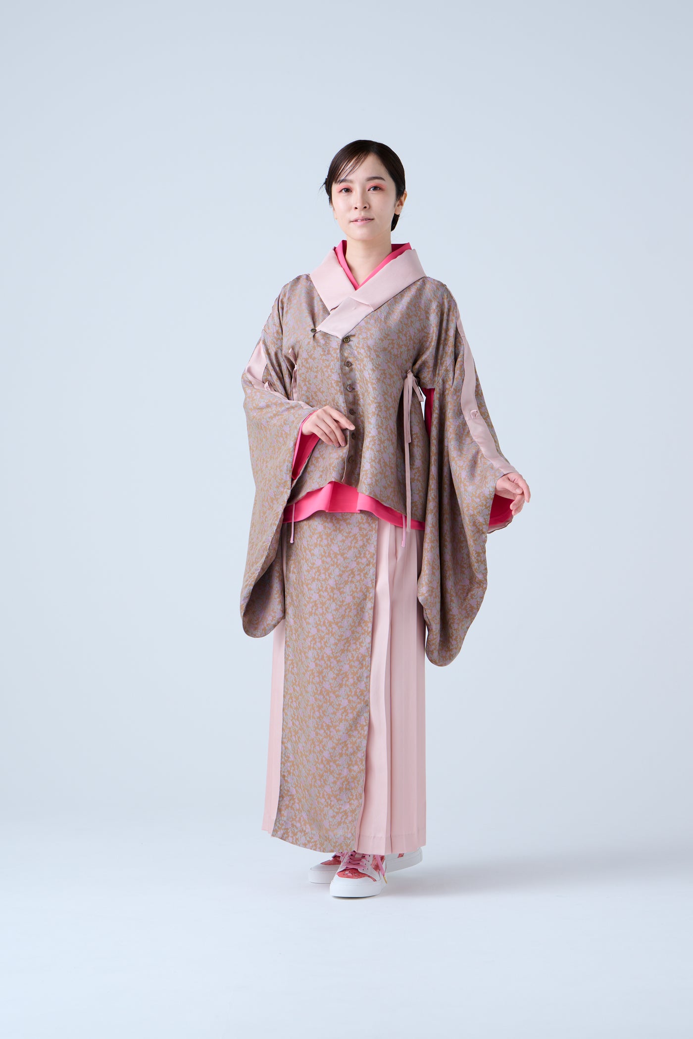 Kimono Sleeve Bare Smooth Short Pullover Pink