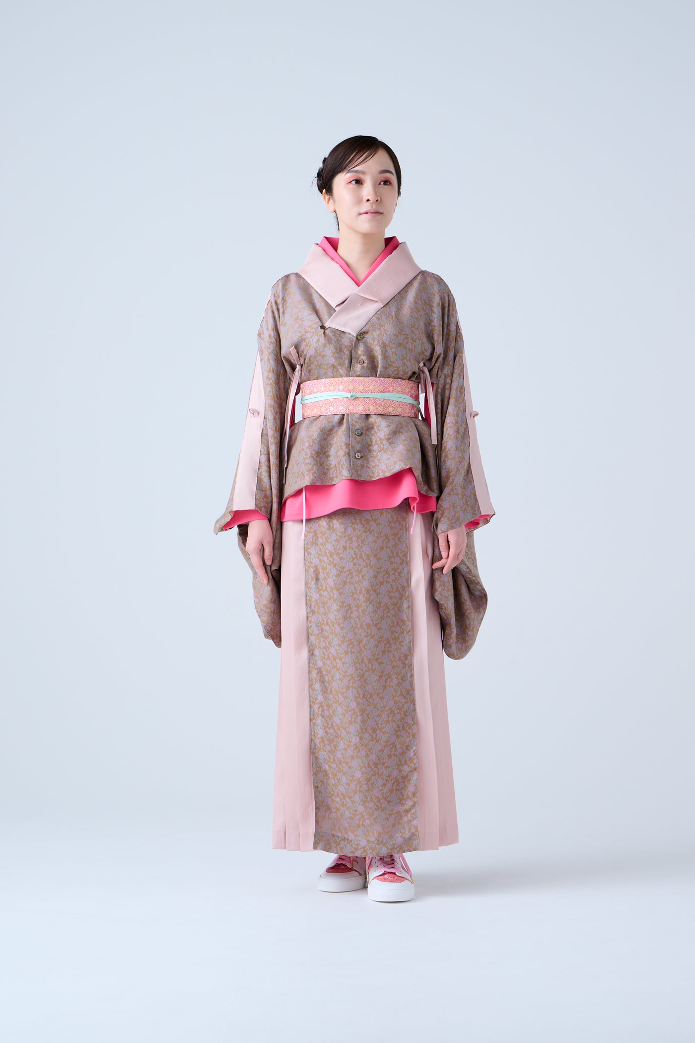 Kimono Sleeve Bare Smooth Short Pullover Pink