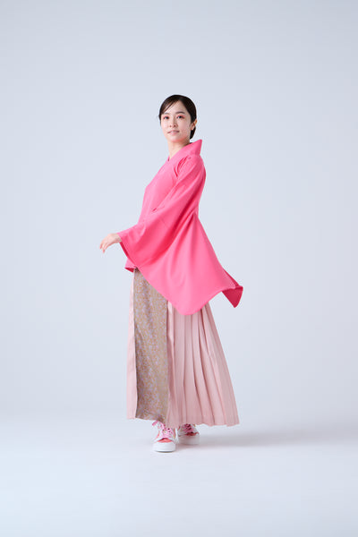 Kimono Sleeve Bare Smooth Short Pullover Pink
